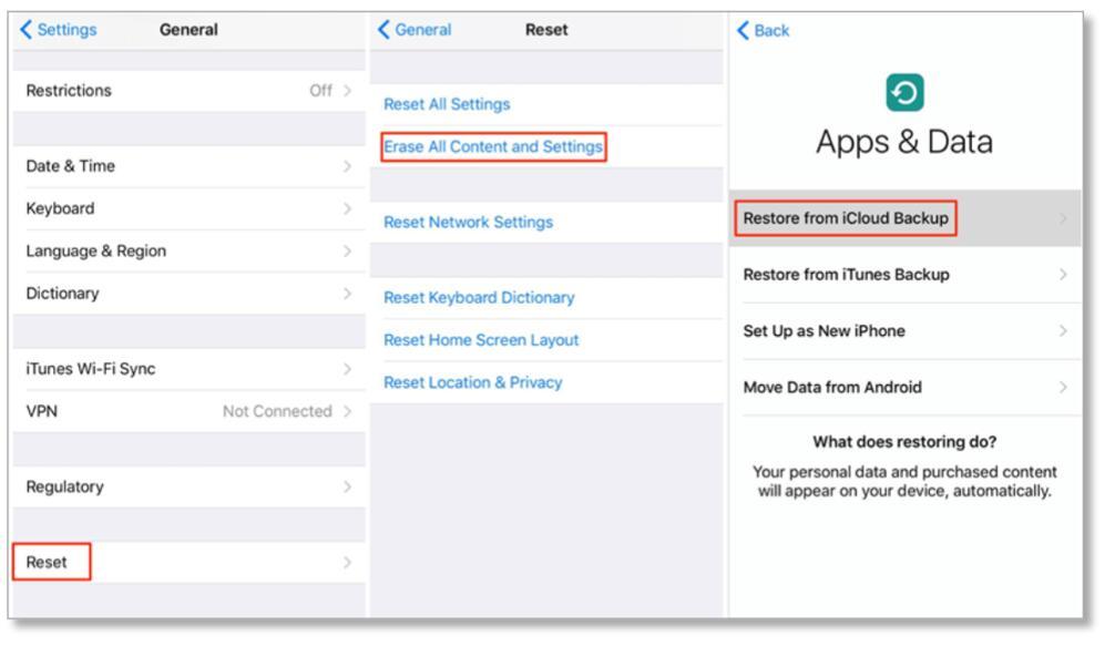 Transfer data from iPhone to New iPhone with iCloud Backup 2